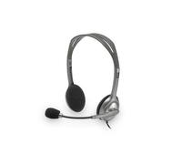 Logitech 981-000612 cuffia e auricolare Cablato A Padiglione Ufficio Grigio (H111 Stereo Headset Wired - Head-band Office/Call
