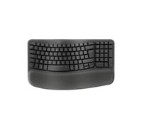 Logitech Wave Keys tastiera wireless ergonomica - Grafite, Layout Francese AZERTY