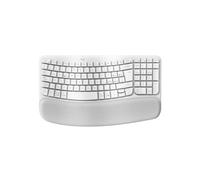 Logitech Wave Keys tastiera wireless ergonomica con supporto per i polsi imbottito, digitazione comoda, Easy-Switch, Bluetooth, Logi Bolt, più sistemi operativi, Windows/Mac, ITA QWERTY, Nero