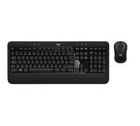 Logitech ADVANCED Combo Wireless Keyboard and Mouse tastiera Mouse incluso Ufficio USB QWERTY Inglese UK Nero (ADVANCED WIFI KE