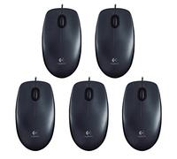 Logitech B100 Mouse Ottico Business, Schwarz | 5er Packung, 1