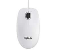 Logitech B100 Wired Mouse, USB Type-A, Optical, 800 DPI, White