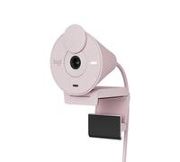Logitech Brio 300 Webcam Full HD con Otturatore Privacy, Mic con Riduzione del Rumore, USB-C, Streaming, Certificata per Zoom, Microsoft Teams, Google Meet, Correzione Automatica della Luce - Rosa