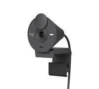 Logitech Brio 300 Webcam Full HD con Otturatore Privacy, Mic con Riduzione del Rumore, USB-C, Streaming, Correzione Automatica della Luce - Grafite