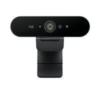 Logitech Brio 4K webcam, videochiamate, microfono con cancellazione del rumore, correzione automatica dell'illuminazione HD, per Microsoft Teams, Zoom, Google Voice, Google Meet, PC/Mac/Laptop/Macbook