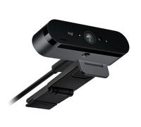 Logitech Brio 4K Webcam for Business, accesso biometrico con Windows Hello, correzione automatica dell'illuminazione, cancellazione del rumore, Works with Microsoft Teams, Zoom, Google Meet, PC/Mac
