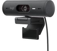 Logitech Brio 500 - Webcam Full HD con correzione automatica della luce, modalità mostra, doppio microfono con riduzione del rumore, grafite
