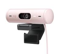 Logitech Brio 500 Webcam Full HD Correzione Luce, Show Mode, Microfono Riduzione del Rumore, Copertura Privacy, Streaming, Funziona con Microsoft Teams, Google Meet, Zoom, Cavo USB-C - Rosa