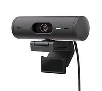 Logitech Brio 501 - Webcam Full HD con correzione automatica della luce, modalità mostra, doppio microfono con riduzione del rumore, copertura per la privacy, funziona con Microsoft Teams, Google