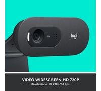 Logitech C505 Webcam HD - Videocamera USB Esterna 720p HD per Desktop o Laptop con Microfono a Lunga Portata, Compatibile con PC o Mac