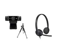 Logitech C922 Pro Stream Webcam, Streaming Veloce HD 1080p/30fps o 720p/60fps, C
