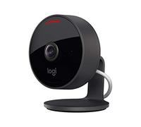 Logitech Circle View, videocamera di sicurezza domestica cablata resistente agli agenti atmosferici, 180°, 1080p, visione notturna, audio a 2 vie, crittografia e Apple HomeKit Secure Video - Nero