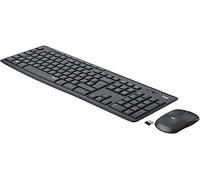 Logitech Combinazione di tastiera e mouse wireless silenziosi MK295 con SilentTouch, tracciamento ottico, tecnologia wireless senza ritardi, 90% di rumore in meno, QWERTY spagnolo, nero