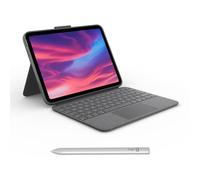 Logitech Combo Touch Detachable Keyboard Case for iPad (10th gen) - Grey - UK La
