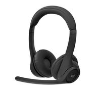 Logitech Cuffia con microfono Bluetooth Zone 300 Wireless in Nero di mezzanotte