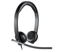 Logitech H650e Auricolare Cablato A Padiglione Ufficio USB tipo A Nero, Argento