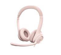 Logitech cuffie auricolari H390 USB rosa con audio digitale ottimizzato