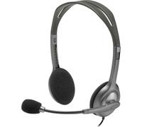 Logitech Cuffie con filo, Microfono, Antirumore, Col. Grigio - H111