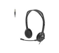 Logitech Cuffie stereo H111 con jack audio da 3,5 mm, colore: nero