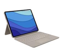 Logitech Custodia con tastiera Combo Touch per iPad Pro in Sand, iPad Pro da 12,9 pollici (5a e 6a generazione)