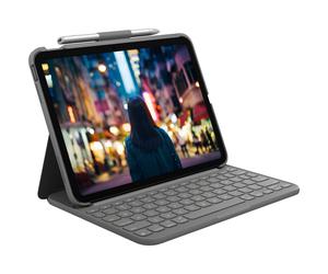 Logitech Custodia per Tablet Slim Folio con Tastiera Bluetooth Grigia