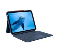 Logitech Rugged Combo 4 Touch - Custodia con tastiera con trackpad in Classic Blue, UK English (Qwerty)