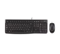 Logitech Desktop MK120 tastiera Mouse incluso USB QWERTY Inglese Nero (Logitech MK120 Wired Keyboard and Mouse Combo for Window
