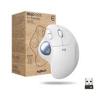 Logitech ERGO M575 Trackball wireless for Business - Controllo facile con il pollice, design ergonomico, Logi Bolt sicuro, Bluetooth, certificazione globale, Windows/Mac/Chrome/Linux - Bianco
