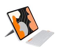 Logitech Flip Folio - Custodia con tastiera per iPad in Grigio Chiaro, iPad Pro da 13 pollici (M4 e M5), iPad Air da 13 pollici (M2 e M3)