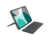 Logitech Flip Folio - Custodia con tastiera per iPad in Graphite, iPad Pro da 11 pollici (M4), iPad Air da 11 pollici (M2 e M3), iPad Air (5ª gen)