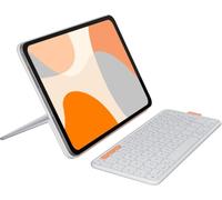 Logitech Flip Folio - Custodia con tastiera per iPad in Off-White