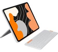 Logitech Flip Folio - Custodia con tastiera per iPad in Off-White, iPad Pro da 13 pollici (M4 e M5), iPad Air da 13 pollici (M2, M3 e M4)
