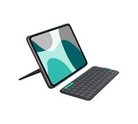 Logitech Flip Folio, custodia con tastiera per iPad Pro, iPad Air da 11 pollici (M2, M3 e M4)(5ª Gen - 2024) protettiva e ripiegabile, più multi dispositivo Bluetooth, ITA QWERTY - Graphite