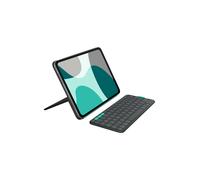 Logitech Flip Folio - Custodia con tastiera per iPad in Graphite, iPad Pro da 11 pollici (M4), iPad Air da 11 pollici (M2 e M3), iPad Air (5ª gen)