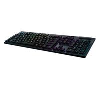 Logitech G 915 LIGHTSPEED Tastiera meccanica wireless da gioco con interruttori a basso profilo GL-Clicky, LIGHTSYNC RGB, design ultra sottile, durata della batteria oltre 30 ore, layout QWERTY UK,