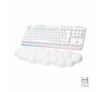 Logitech G - Clavier Gaming - G715 Mécanique Sans Fil Tactile (GX Brown) avec Repose-Poignet - White Mist