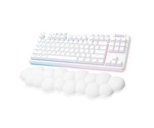 Logitech G - Clavier Gaming - G715 Mécanique Sans Fil Tactile (GX Brown) avec Repose-Poignet - White Mist