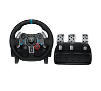 Logitech G G29 Driving Force Racing Wheel Volante da Corsa, Pedali Regolabili, Ritorno di Forza Reale, Comandi Cambio in Acciaio Inossidabile, Pelle, Presa EU, per PS5, PS4, PC, Mac - Nero [941-000112