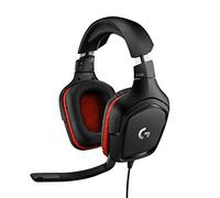 Logitech G332 Cuffie Gaming Cablate, Audio Stereo, Driver Da 50 Mm, Jack Audio 3.5 Mm, Nero Rosso