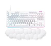 Logitech G G713 Tastiera Cablata Per Gaming Con Luce RGB LIGHTSYNC, Tactile Switch (GX Marrone) e Supporto Per Tastiera, Compatibile Con PC e Mac, White Mist