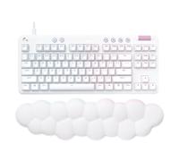 Logitech - G G713, Tastiera da gaming con cavo, con illuminazione Lightsync RGB, interruttori lineari (GX Marrone) e poggiapolsi per tastiera, compatibile con PC e Mac, Bianco nebbia