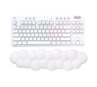 Logitech - G G715, Tastiera da gaming con wireless, con illuminazione Lightsync RGB, Lightspeed, interruttori lineari (GX Marrone) e poggiapolsi per tastiera, compatibile con PC e Mac, Bianco nebbia