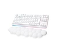 Logitech G G715 Tastiera Gaming Wireless con Luce RGB LIGHTSYNC, Velocità Della LUCE, Tactile Switch (Marrone GX) e Supporto Per Tastiera, Compatibile con PC e Mac - Bianco, QWERTY