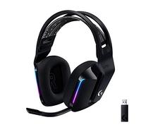 Logitech G G733 LIGHTSPEED Cuffia wireless con microfono gaming con fascia per la testa a sospensione, LIGHTSYNC RGB, tecnologia microfono Blue VO!CE e driver audio PRO-G - Nero