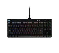 Logitech G PRO TKL Tastiera Gaming Meccanica, GX Blue Clicky Switch, LIGHTSYNC RGB, Design Portatile Tenkeyless, Pensato per Esport Gaming, Micro Cavo USB Rimovibile, QWERTY US Layout, Nero