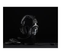 LOGITECH PRO X headset + Stand CUFFIE GAMING, Nero