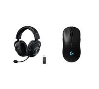 Logitech G Pro X Cuffie Gaming Wireless Lightspeed, Tecnologia Vo!Ce Blue, Driver Pro-G 50 Mm & Pro Mouse Gaming Wireless, Sensore Hero 25K, 25.600 Dpi
