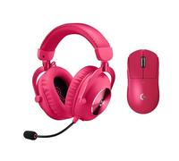 Logitech G PRO X SUPERLIGHT 2 LIGHTSPEED Mouse gaming wireless, caricatore USB-C, cuffia con microfono gaming wireless per PC e Mac + PRO X 2 LIGHTSPEED, driver in grafene da 50 mm, per PC, PS5 - Rosa