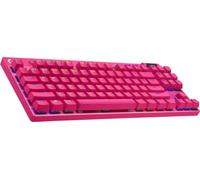 Logitech G PRO X TKL LIGHTSPEED tastiera gaming wireless, design ultraportatile senza tastierino numerico, LIGHTSYNC RGB, tasti PBT, switch tattili (GX Brown), US International QWERTY, PC - Magenta