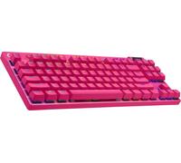 Logitech G PRO X TKL LIGHTSPEED tastiera gaming wireless, design ultraportatile senza tastierino numerico, LIGHTSYNC RGB, tasti PBT, switch tattili (GX Brown), US International QWERTY, PC - Magenta